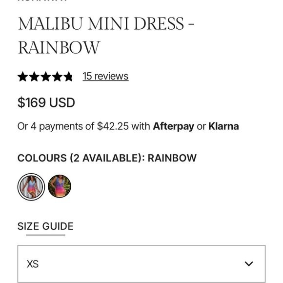 Runway the Label Malibu Mini Dress - Rainbow, Small / 4 - Picture 6 of 7